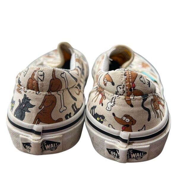 Little Boys Simpsons Vans slip on sneakers, size 1 - Picture 2 of 3